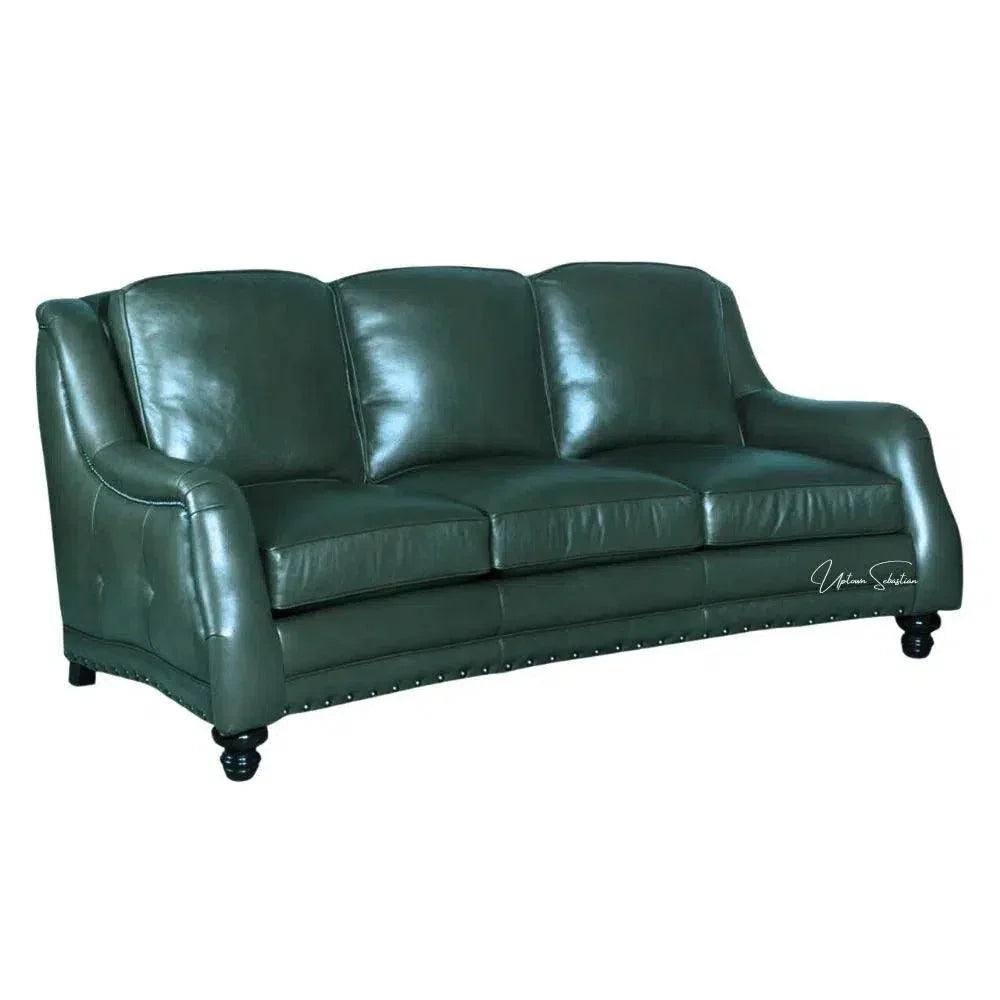 Goldberg 3 Seater Leather Couch Benchmade the USA - LOOMLAN - Uptown Sebastian - Sofas & Loveseats
