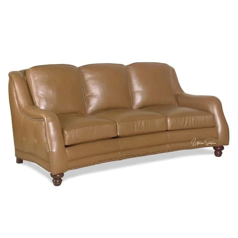 Goldberg 3 Seater Leather Couch Benchmade the USA - LOOMLAN - Uptown Sebastian - Sofas & Loveseats