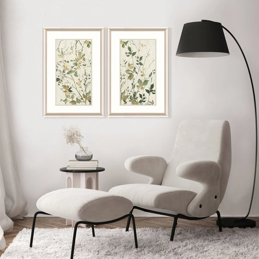 Golden Branches Framed Wall Art 2PC