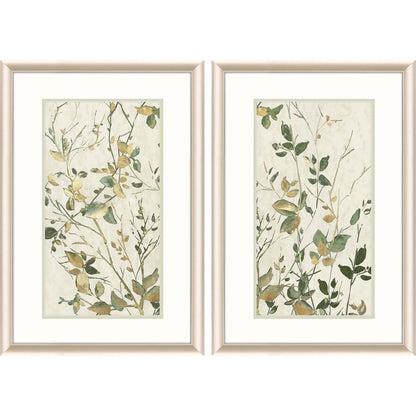 Golden Branches Framed Wall Art 2PC