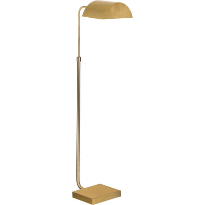 Golden Brass Metal Floor Lamp-Floor Lamps-Bassett Mirror-LOOMLAN