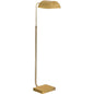 Golden Brass Metal Floor Lamp-Floor Lamps-Bassett Mirror-LOOMLAN