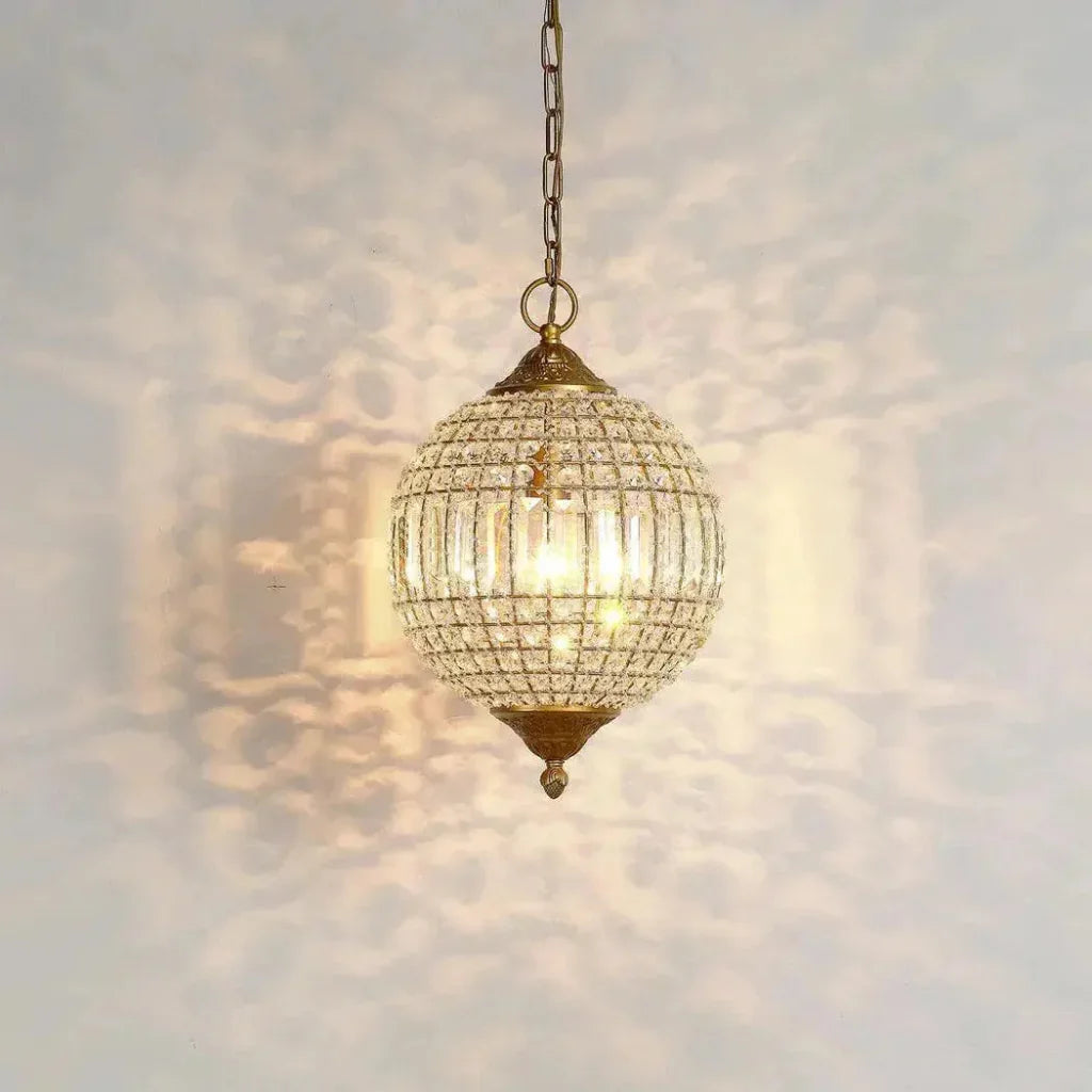 Golden Lighting Pendant Crystal Orb Pendant - LOOMLAN - Jamie Young - Pendants