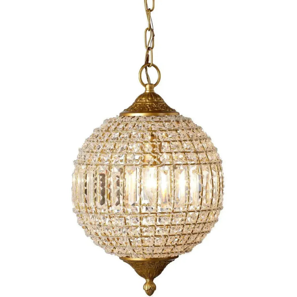 Golden Lighting Pendant Crystal Orb Pendant - LOOMLAN - Jamie Young - Pendants