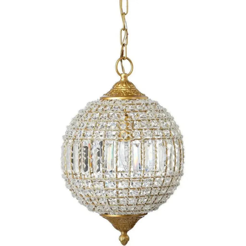 Golden Lighting Pendant Crystal Orb Pendant - LOOMLAN - Jamie Young - Pendants