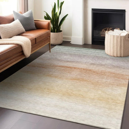 Goldira Orange Washable Indoor - Outdoor Rug - LOOMLAN - LOOMLAN Rugs - Outdoor Rugs