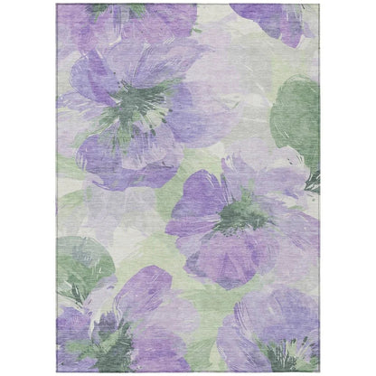 Golditha Purple Washable Indoor - Outdoor Rug - LOOMLAN - LOOMLAN Rugs - Outdoor Rugs