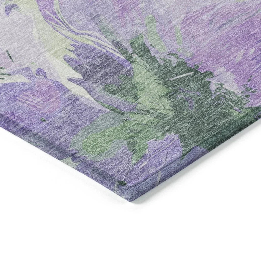 Golditha Purple Washable Indoor - Outdoor Rug - LOOMLAN - LOOMLAN Rugs - Outdoor Rugs