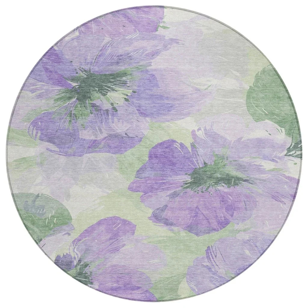 Golditha Purple Washable Indoor - Outdoor Rug - LOOMLAN - LOOMLAN Rugs - Outdoor Rugs