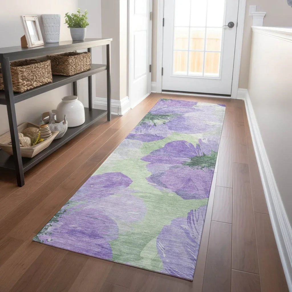 Golditha Purple Washable Indoor - Outdoor Rug - LOOMLAN - LOOMLAN Rugs - Outdoor Rugs