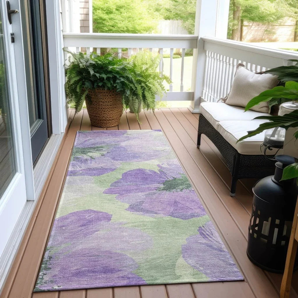 Golditha Purple Washable Indoor - Outdoor Rug - LOOMLAN - LOOMLAN Rugs - Outdoor Rugs