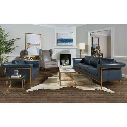 Goldwyn Luxurious Design Leather Sofa - LOOMLAN - Olivia + Quinn - Sofas & Loveseats