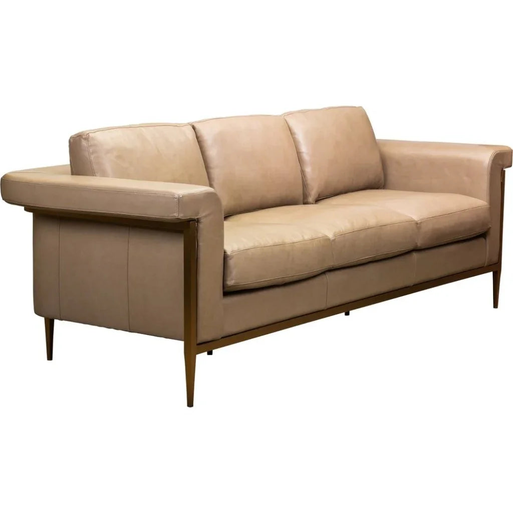 Goldwyn Luxurious Design Leather Sofa - LOOMLAN - Olivia + Quinn - Sofas & Loveseats
