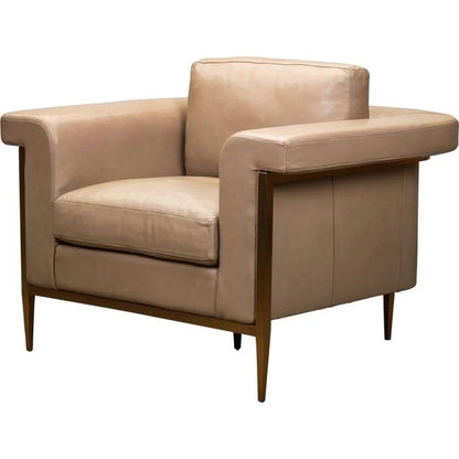 Goldwyn Luxurious Leather Comfort Chair - LOOMLAN - Olivia + Quinn - Club Chairs