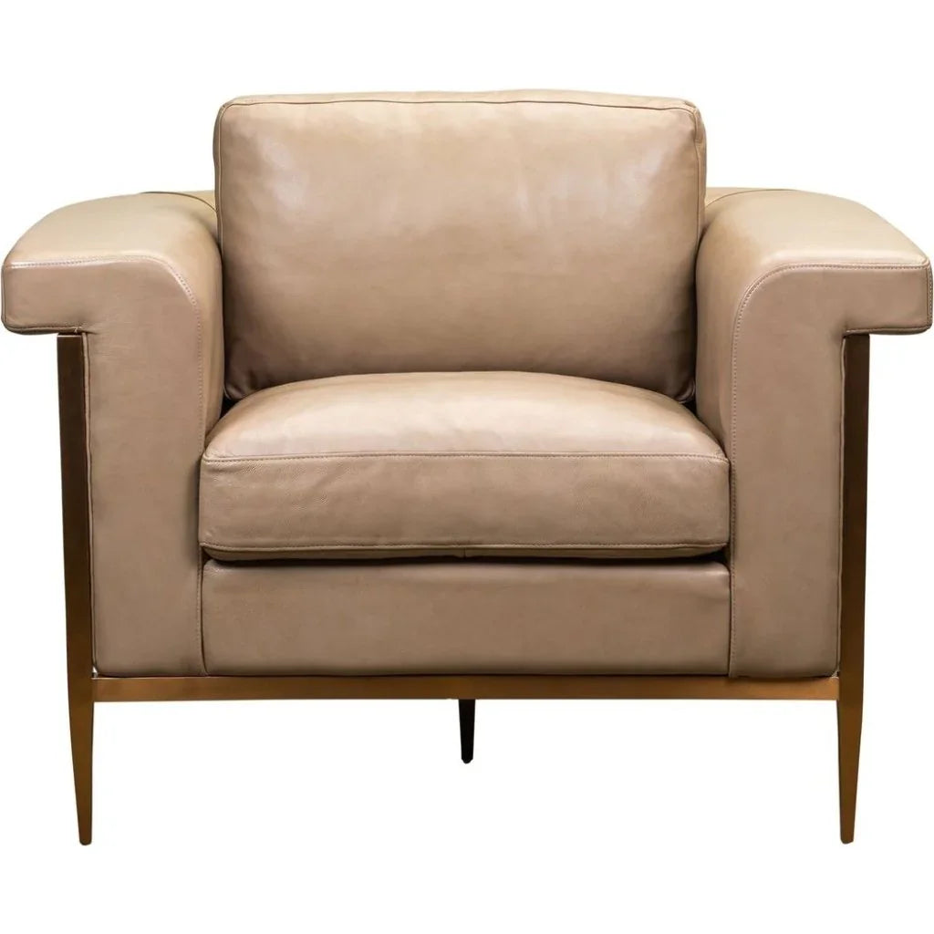 Goldwyn Luxurious Leather Comfort Chair - LOOMLAN - Olivia + Quinn - Club Chairs