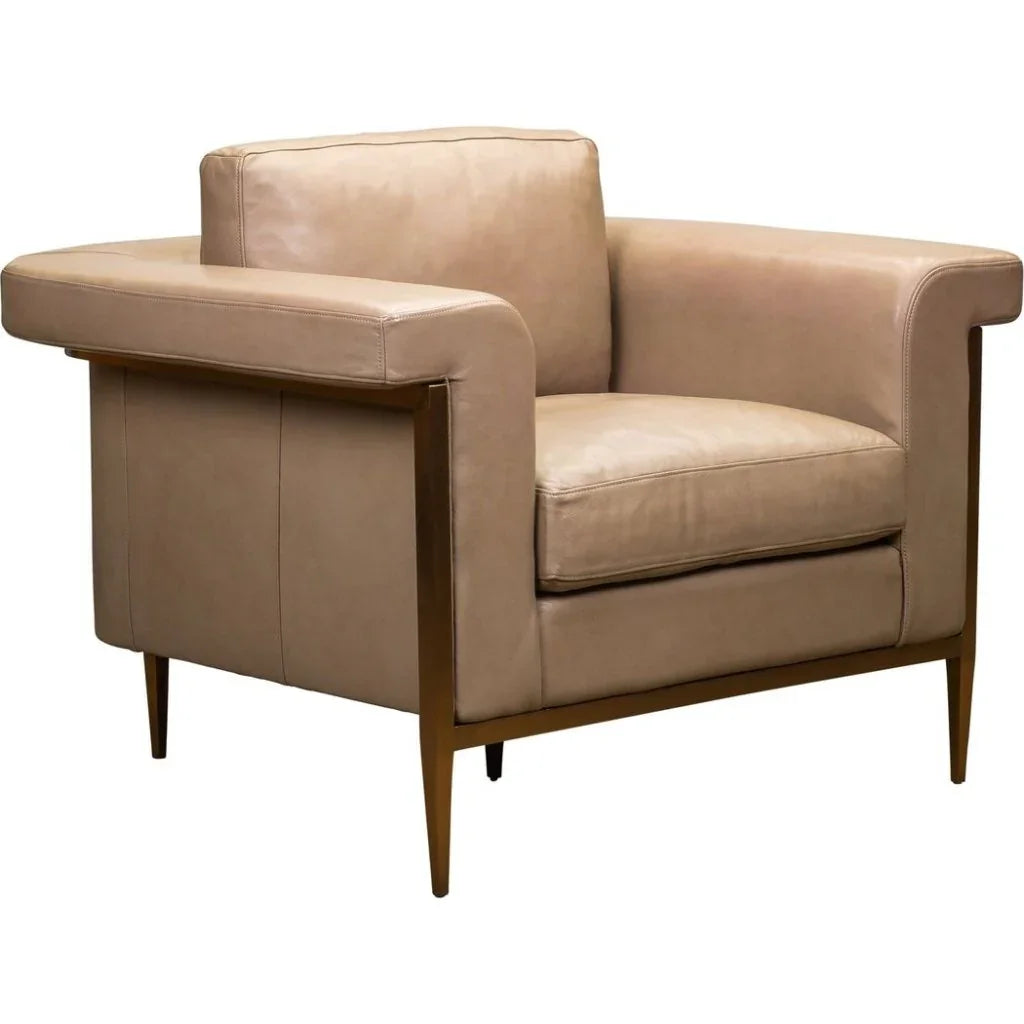 Goldwyn Luxurious Leather Comfort Chair - LOOMLAN - Olivia + Quinn - Club Chairs