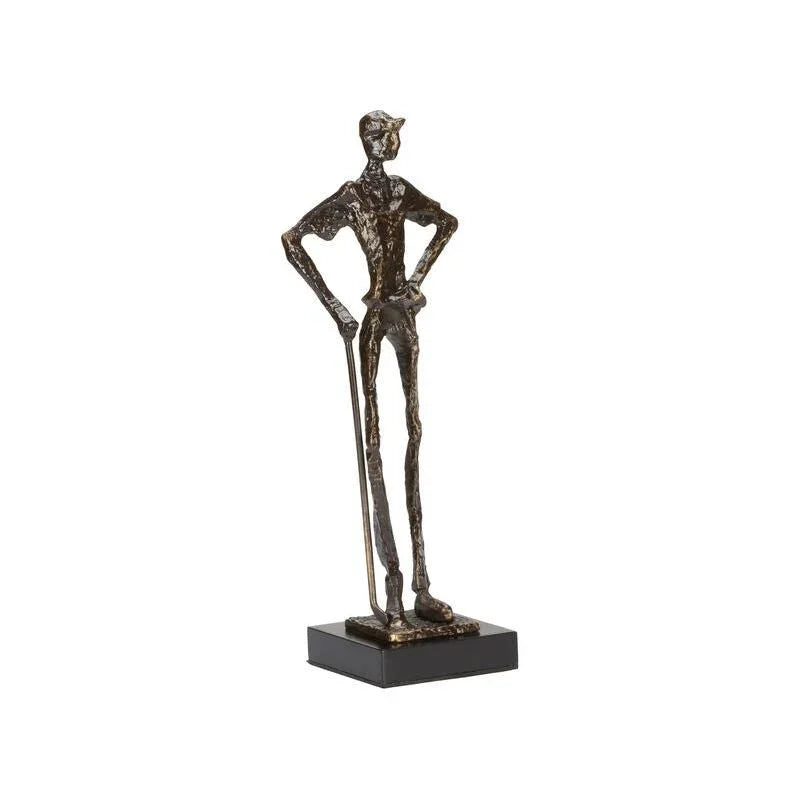 Golfer Bronze Finish Sculpture - LOOMLAN - Wildwood - Statues & Sculptures