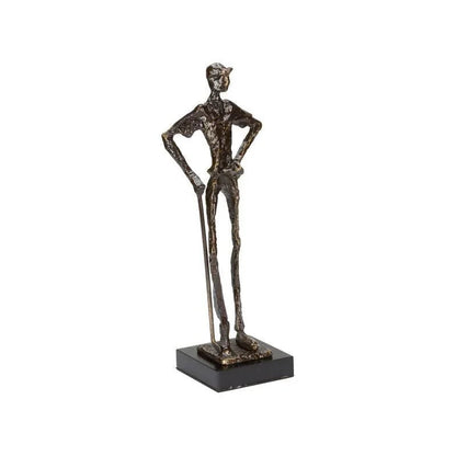 Golfer Bronze Finish Sculpture - LOOMLAN - Wildwood - Statues & Sculptures