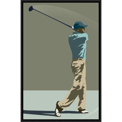 Golfer Hand Crafted Canvas Art