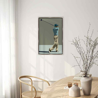Golfer Hand Crafted Canvas Art