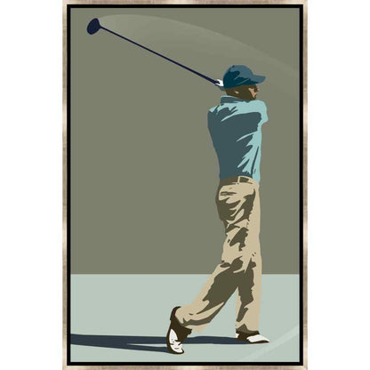 Golfer Hand Crafted Canvas Art
