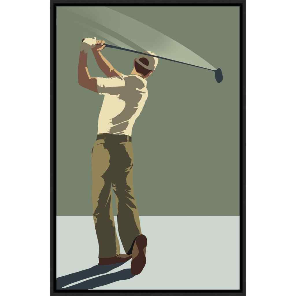 Golfer Hand Crafted Canvas Art