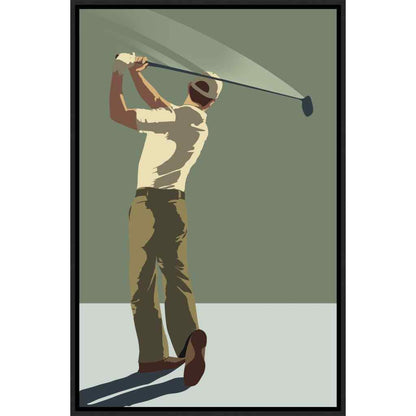 Golfer Hand Crafted Canvas Art