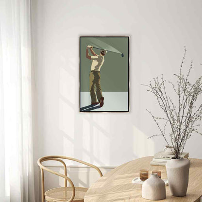 Golfer Hand Crafted Canvas Art