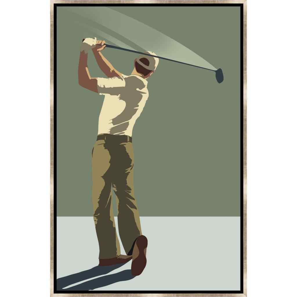 Golfer Hand Crafted Canvas Art