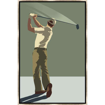 Golfer Hand Crafted Canvas Art