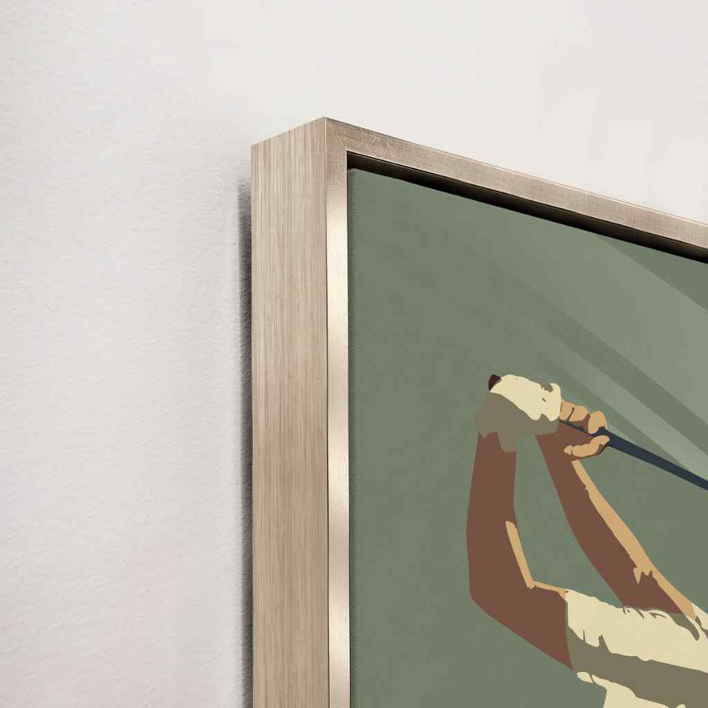 Golfer Hand Crafted Canvas Art