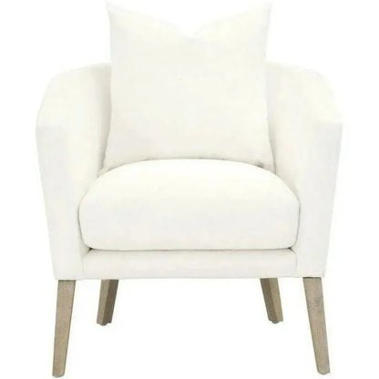 Gordon Club Chair LiveSmart White Natural Gray Oak - LOOMLAN - Essentials For Living - Accent Chairs
