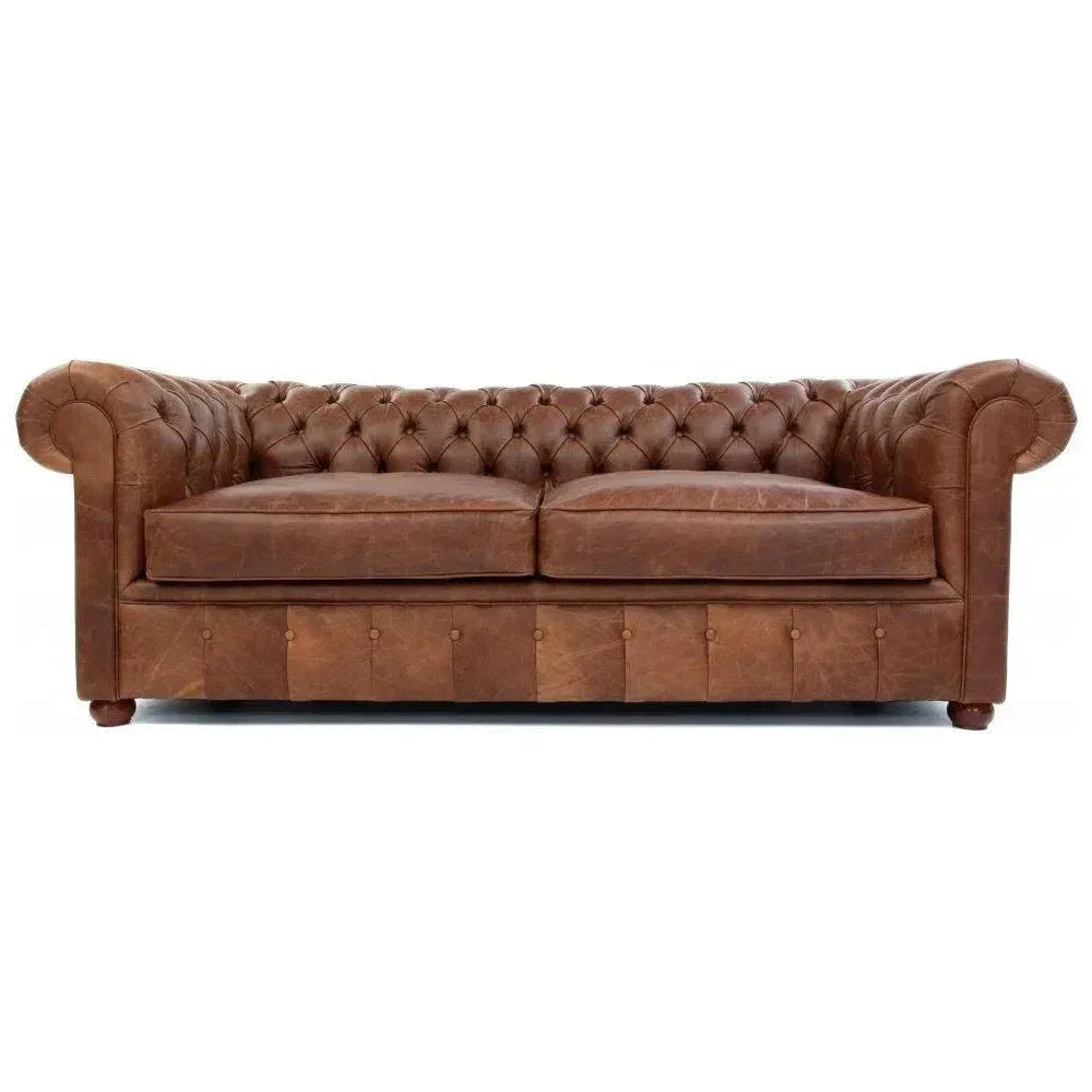 Gorham Brown Chesterfield Leather Sofa Made to Order - LOOMLAN - Uptown Sebastian - Sofas & Loveseats