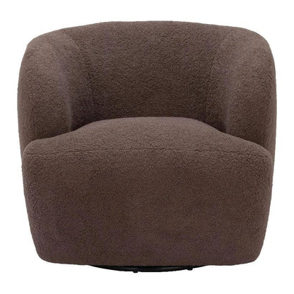 Govan Swivel Chair Brown - LOOMLAN - Zuo Modern - Club Chairs