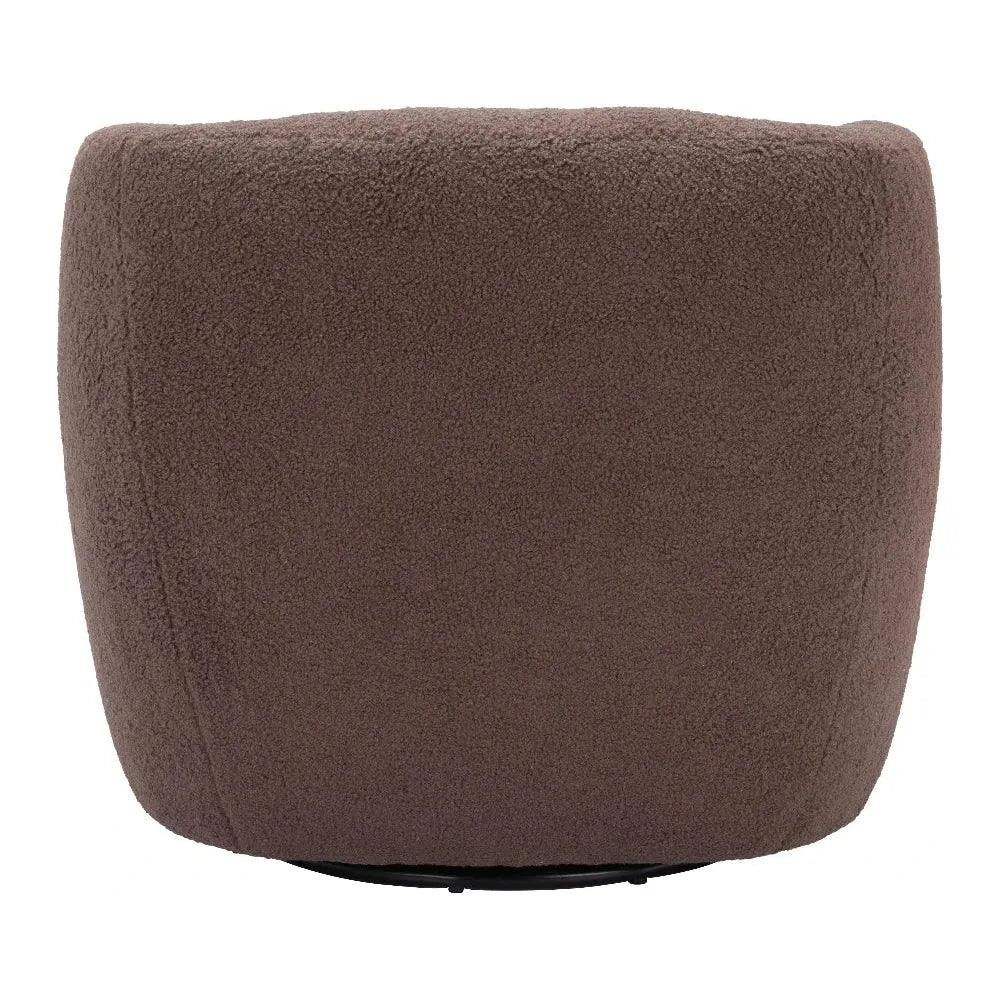 Govan Swivel Chair Brown - LOOMLAN - Zuo Modern - Club Chairs