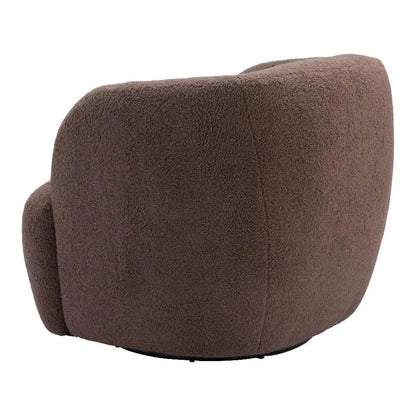 Govan Swivel Chair Brown - LOOMLAN - Zuo Modern - Club Chairs