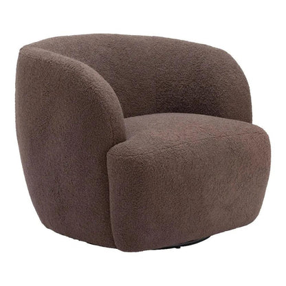 Govan Swivel Chair Brown - LOOMLAN - Zuo Modern - Club Chairs