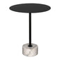 Govinda Marble Top Round Side Table - LOOMLAN - Noir - Side Tables