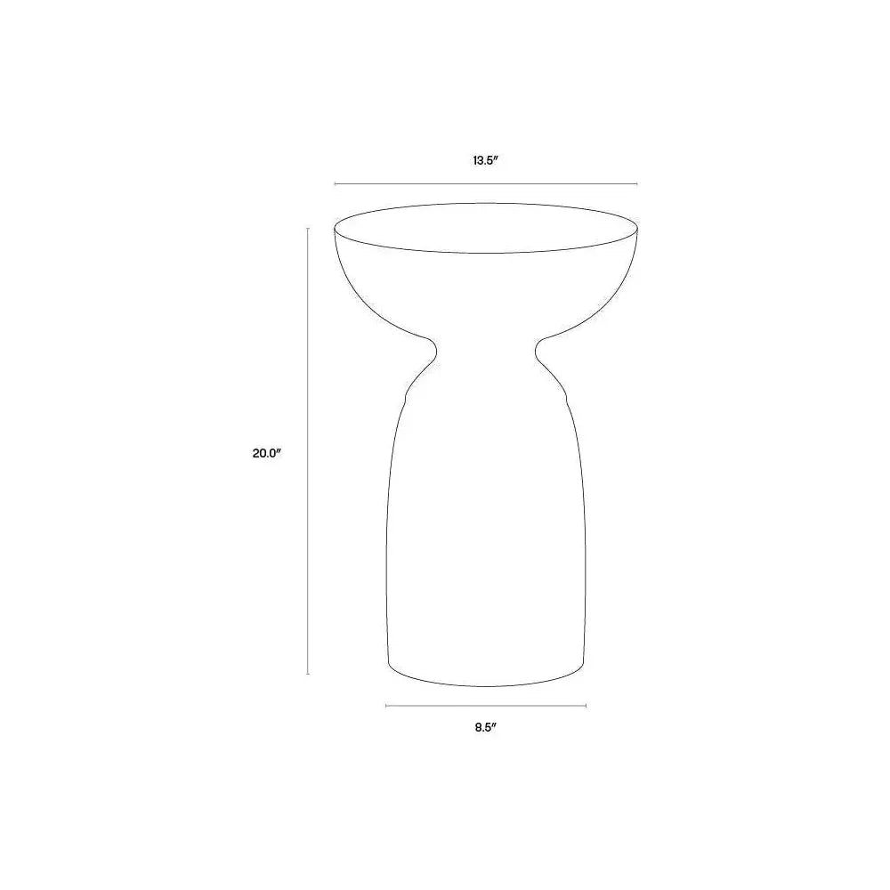 Goya Concrete Outdoor Round End Table - LOOMLAN - SUNPAN - Outdoor Side Tables