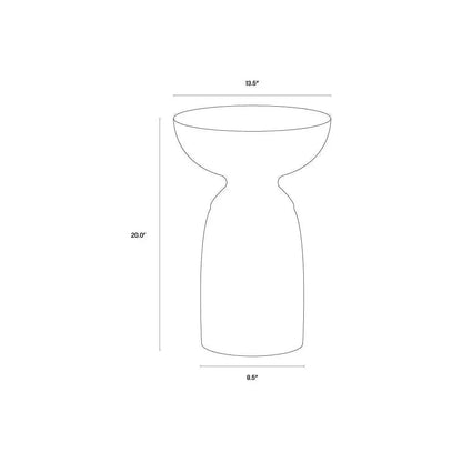 Goya Concrete Outdoor Round End Table - LOOMLAN - SUNPAN - Outdoor Side Tables