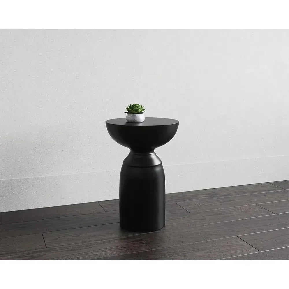Goya Concrete Outdoor Round End Table - LOOMLAN - SUNPAN - Outdoor Side Tables