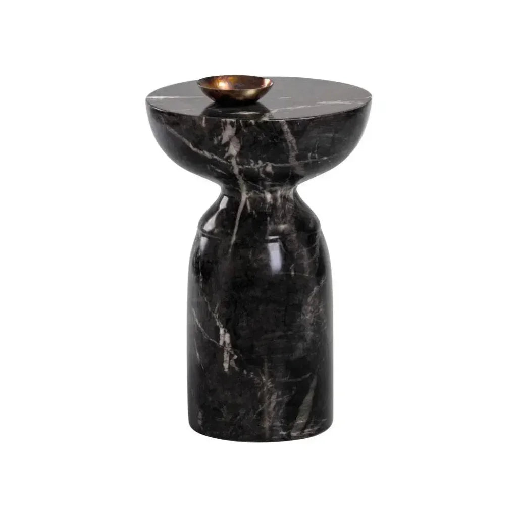 Goya Concrete Outdoor Round End Table - LOOMLAN - SUNPAN - Outdoor Side Tables