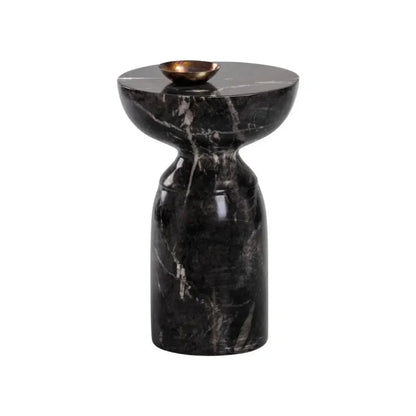 Goya Concrete Outdoor Round End Table - LOOMLAN - SUNPAN - Outdoor Side Tables