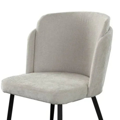 Grace Cream Fabric Armless Dining Chair (Set of 2) - LOOMLAN - Diamond Sofa - Dining Chairs