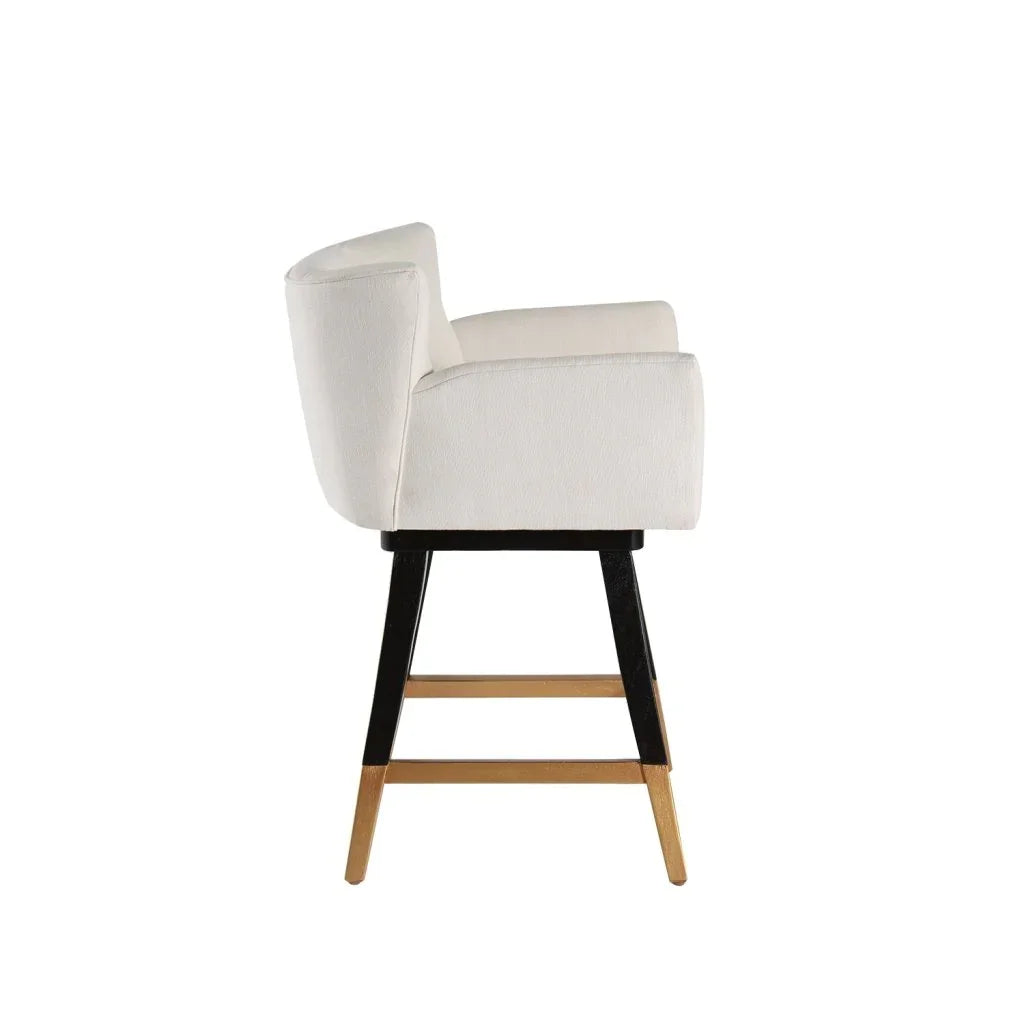 Grace Fabric Swivel Counter Stool - LOOMLAN - Peninsula Home - Poufs and Stools