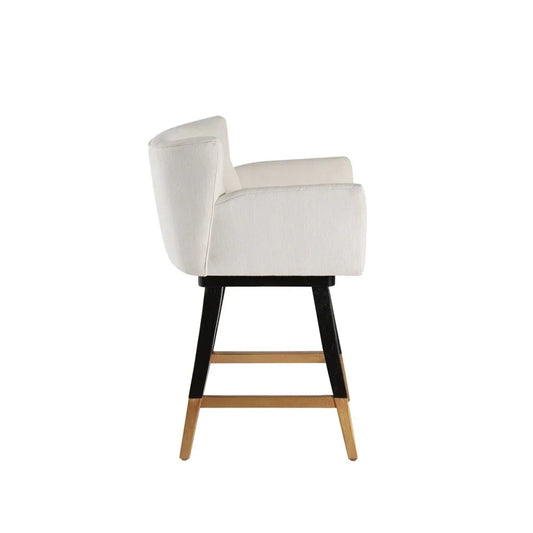 Grace Fabric Swivel Counter Stool - LOOMLAN - Peninsula Home - Poufs and Stools