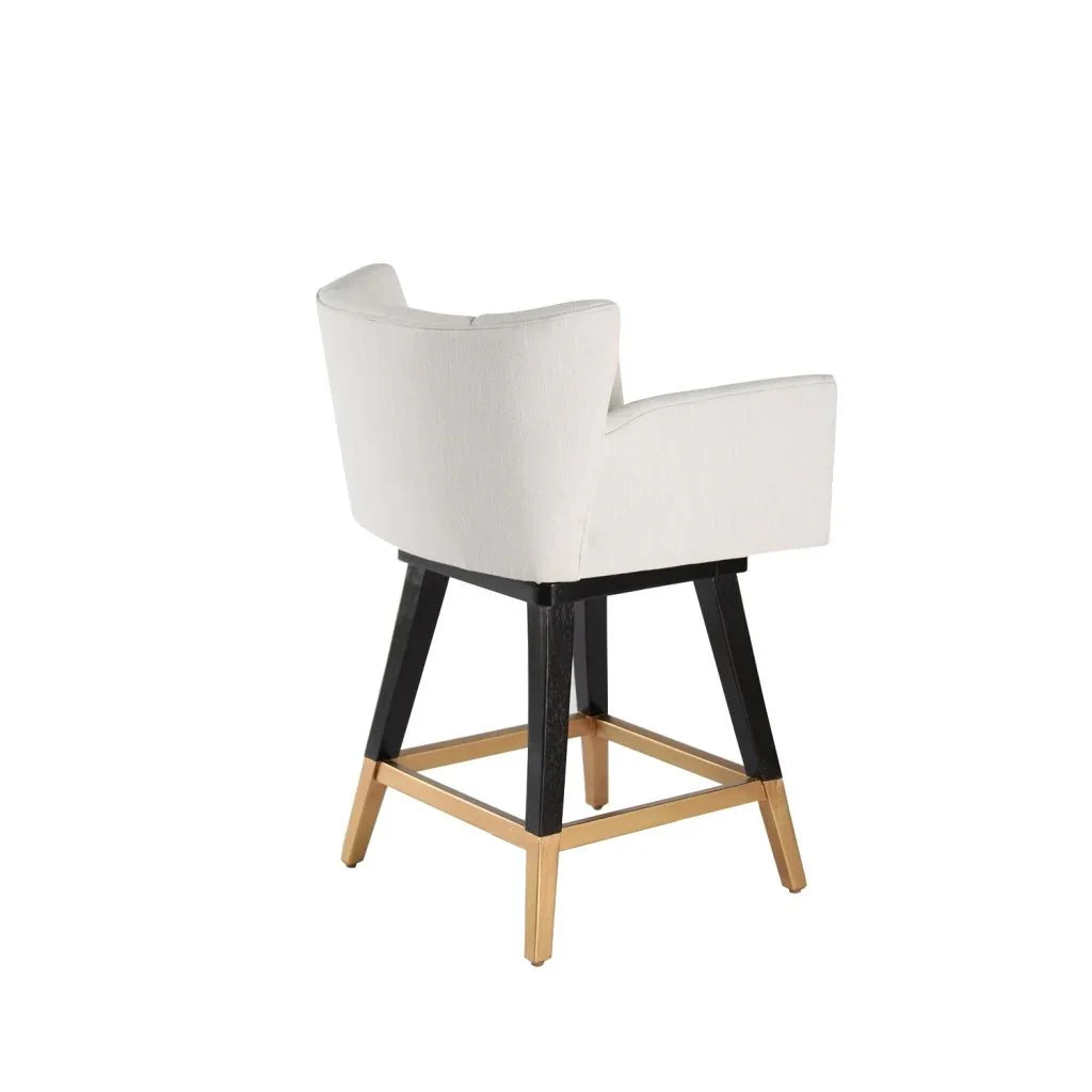 Grace Fabric Swivel Counter Stool - LOOMLAN - Peninsula Home - Poufs and Stools