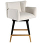 Grace Fabric Swivel Counter Stool - LOOMLAN - Peninsula Home - Poufs and Stools