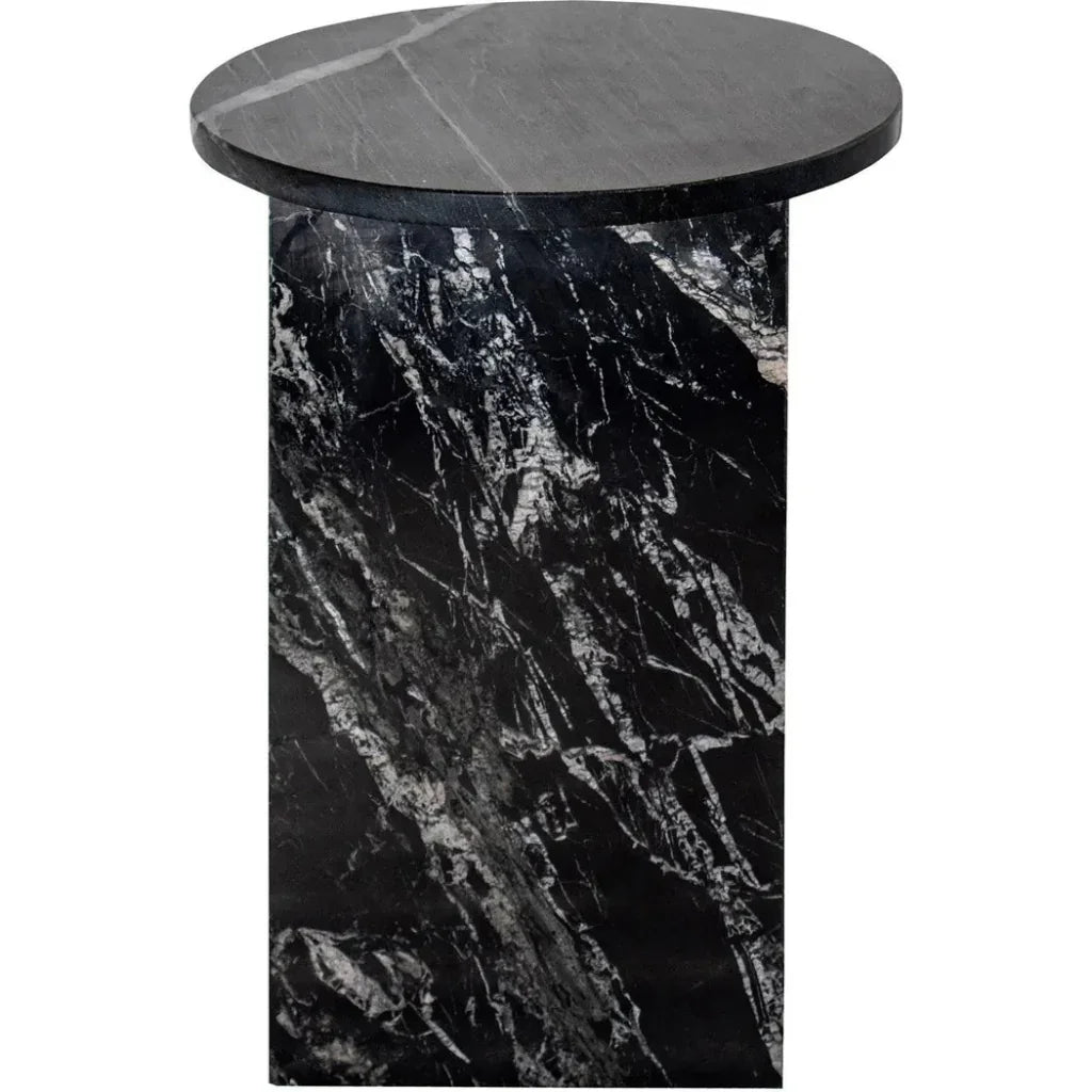 Grace Marble Round Accent Table - LOOMLAN - Moe's Home - Side Tables