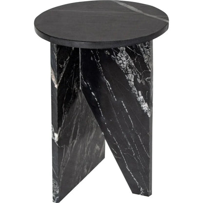 Grace Marble Round Accent Table - LOOMLAN - Moe's Home - Side Tables